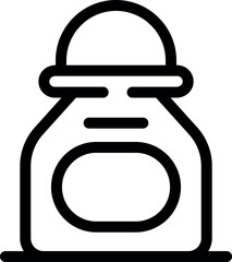 Poster - Simple icon of a space capsule returning to earth after a space mission