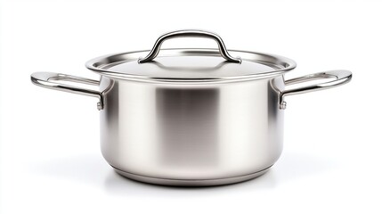  Elegant Stainless Steel Cooking Pot equipped with a Lid for your kitchen needs