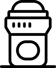 Poster - simple icon of a modern electric razor standing on a surface