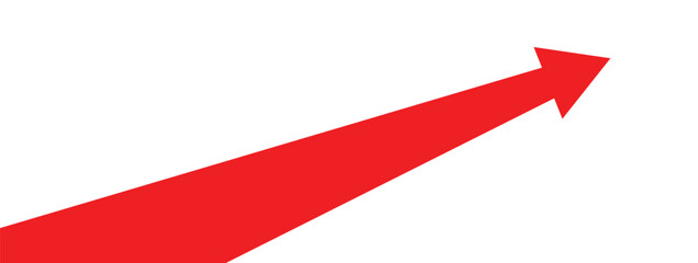 Aufkleber - Red arrow pointer business financial target isolated on white background design template. Investment value economy growth concept.	
