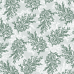 Wall Mural - Seamless pattern with branches of fir
