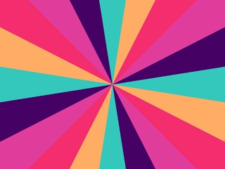 Colorful radial pattern with a retro feel.  Great for adding a touch of nostalgia and energy to your designs.