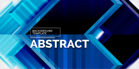 Poster - Arrow symbols created with 3d effects and line texture geometric abstract background
