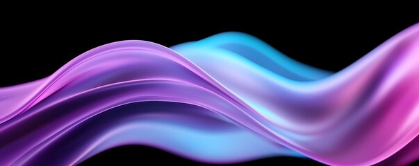 Poster - Captivating Metallic Sheen on Fluid Holographic Waves - Dynamic Iridescent Textures in Futuristic Surreal Lighting