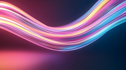 Poster - Neon Iridescent Abstract Shapes - Futuristic Holographic Textures with Fluid Motion and Reflective Glow for Creative Projects