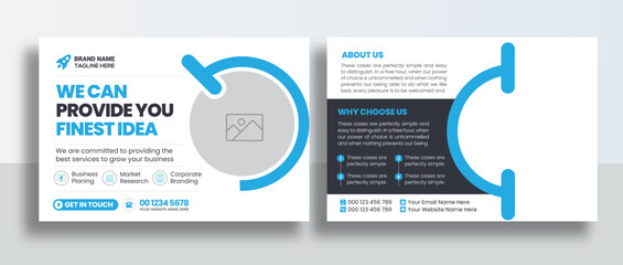 Wall Mural - Business youtube thumbnail and web banner template design	