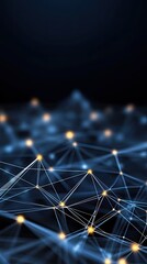 Fototapete - The artwork features an abstract depiction of Earth, emphasizing global networks and cyber technology in a dark setting