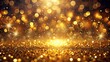 © Sarayuth - abstract gold glow particle light background bokeh effect wallpaper Aerial