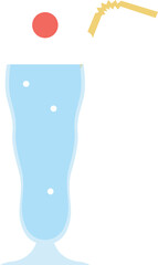 Poster - A glass of water with a straw in it