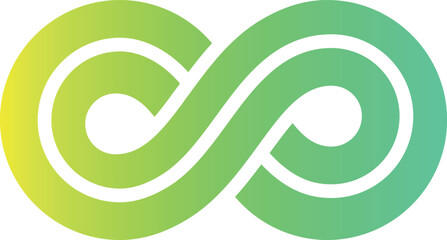 Poster - A green and white logo with a large circle and a smaller circle inside it