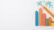 © Kin no Hikari - Colorful bar graph and pencil on white background for business analysis.