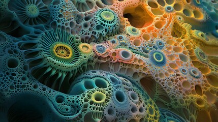 Poster - Abstract Cellular Structure   Organic Texture Background