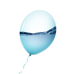 Poster - Balloon with water inside on white background