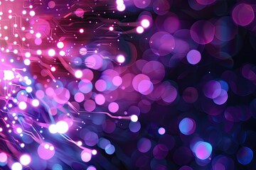 Poster - A vibrant display of colorful bokeh lights on a dark background, creating a stunning visual effect for creative projects.