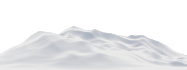 Canvas Print - White snow mountain. White snowy terrain