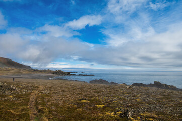 Wall Mural - nature sceneries taken from Fauskasandur beach along the route 1 between hofn and Egilsstadir, Iceland