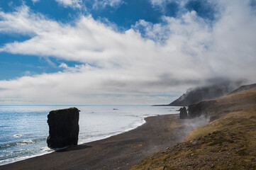 Wall Mural - nature sceneries taken from Fauskasandur beach along the route 1 between hofn and Egilsstadir, Iceland