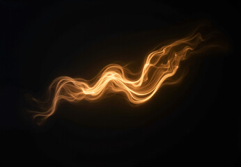 Wall Mural - a flame of fire in space on a black background