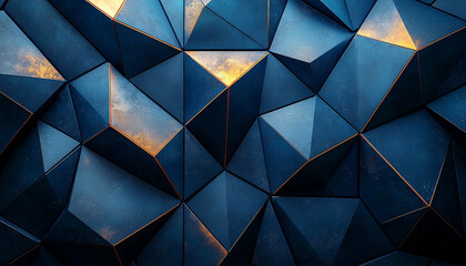 Wall Mural - Geometric shapes in futuristic architecture, bright colors shine generated by AI