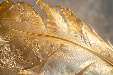 Poster - Stunning Golden Leaf Detail Captured in Elegant Light
