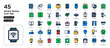 © arkinasi - Smart Home Filled Line Icon Set: Connected Devices, Home Security, and Automation Icons