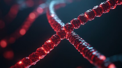 Poster - DNA strands being edited with molecular scissors, CRISPR gene editing concept