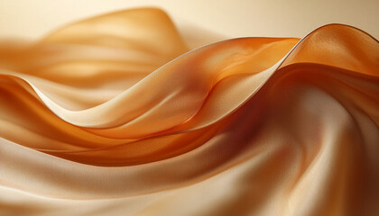 Canvas Print - Smooth satin waves create vibrant elegance in nature generated by AI