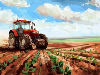 The Prarie Power: Planting Potatoes with a Tractor in 4:3