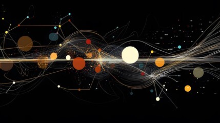 Poster - Fondo abstracto de tecnologia y ciencia.Malla o red con lineas y formas geometricas. 