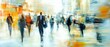 © Purichaya - Blurred motion of professionals walking in a busy urban setting, conveying a sense of dynamic city life.
