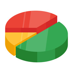 Sticker - Modern design icon of pie chart

