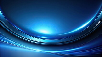 Abstract blue background with dark blue convex element