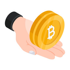 Sticker - Perfect design icon of bitcoin 

