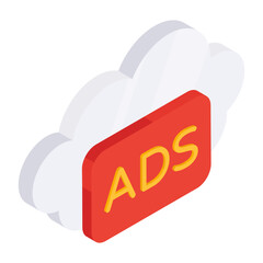 Sticker - Premium download icon of cloud ad

