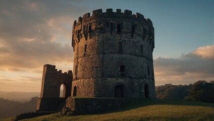 An elegant archer tower surrounded by vibrant flowers enchants all who see it