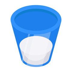 Sticker - Modern design icon of milk glass

