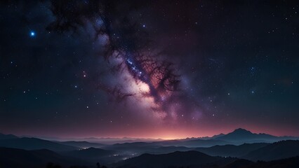Wall Mural - galactic exploration: night sky backgrounds with bright stars