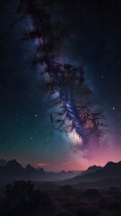 Wall Mural - milky way marvels: beautiful galaxy backgrounds for fantasy art