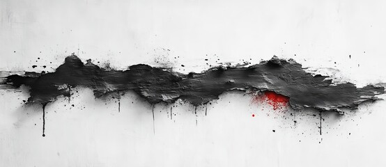 Poster - Background with abstract black and white grunge wall texture. Background with messy stucco texture and polished concrete wall.