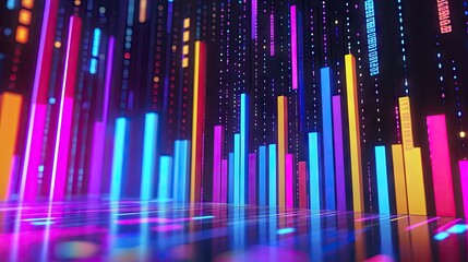Poster - Colorful Animated Sales Graphs Display