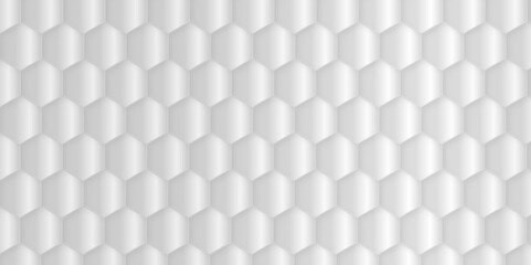Poster - 3d hexagonal structure futuristic white background and embossed hexagon abstract with hexagon background. honeycomb hexagonal background. Hexagon shape, white, shiny silver. hexagon pattern shape.