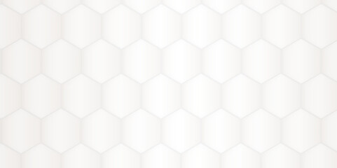 Poster - 3d hexagonal structure futuristic white background and embossed hexagon abstract with hexagon background. honeycomb hexagonal background. Hexagon shape, white, shiny silver. hexagon pattern shape.