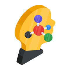 Sticker - Premium design icon of science brain

