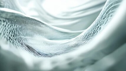 Fototapete - Witness a mesmerizing dance of light and form within waves of a textured mesh