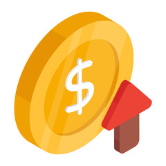 Poster - Conceptual flat design icon of pay per click

