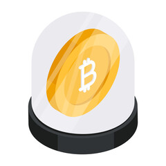 Sticker - An icon design of bitcoin

