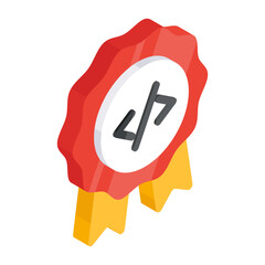 Modern design icon of coding badge 

