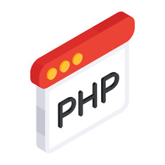 Canvas Print - Perfect design icon of php website 

