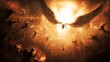© InfinityVisuals - Biblical Depiction of Lucifer: Once an Angel of Light, Now Fallen – A Religious Representation of Christianity