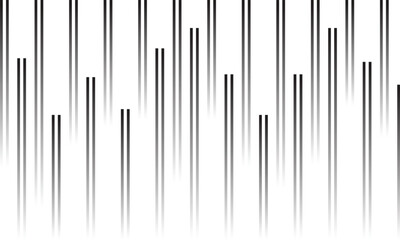 Poster - abstract black and white gradient double thin line irregular pattern.